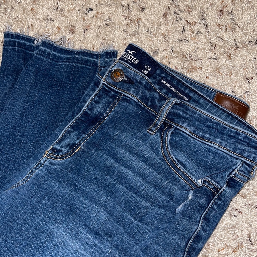 hollister dark wash denim pants